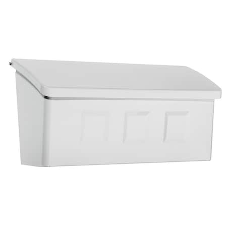 Architectural Mailboxes Architectural Mailboxes Wayland Contemporary Galvanized Steel Wall Mount White Mailbox 2689W-10